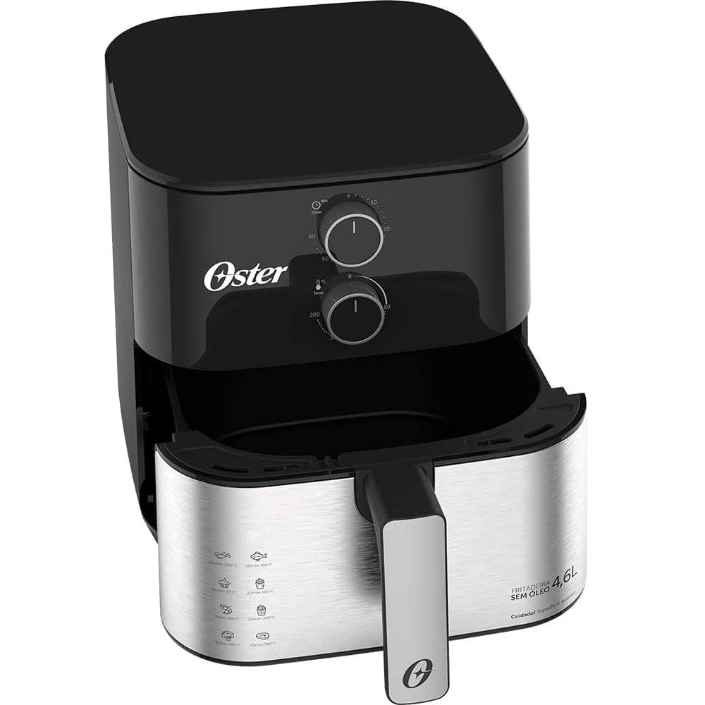 Fritadeira Elétrica Air Fryer Oster Sem Óleo 4,6 Litros Preta 1500W 220V OFRT520, , large image number 3